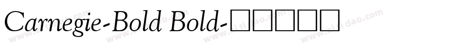 Carnegie-Bold Bold字体转换